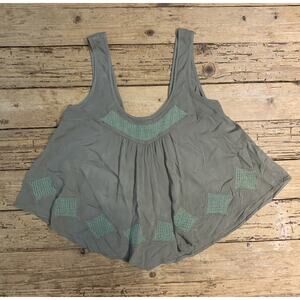 Zoe & Rose Band of Gypsies Women’s Size M Hunter Green Flowy Crop Tank Top